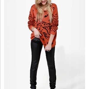 MinkPink Cheetah Print Sweater